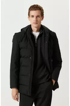 Черное стеганое пальто Network, черный