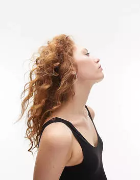 Черное супермягкое боди без рукавов Topshop