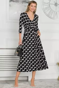 Черное трикотажное платье макси Quinella с разрезами по бокам Jolie Moi, черный