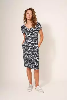 Черное трикотажное платье Tallie Eco Vero White Stuff, черный