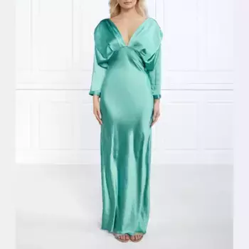 Черное вишневое платье Pinko, зеленый