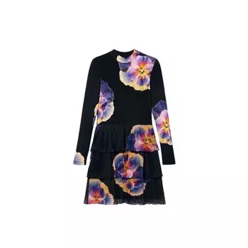 Черное вискозное платье Desigual