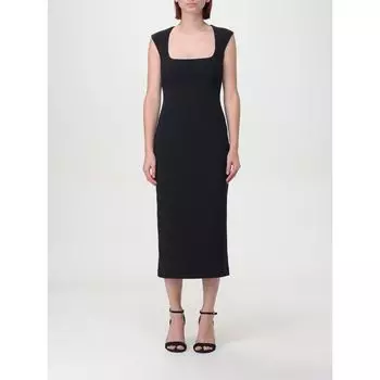 Черное вискозное платье Pinko