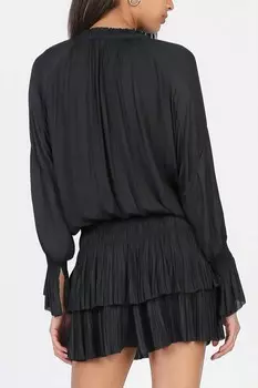 Черное жаккардовое платье миди Laurel Current Air, черный