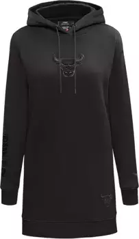 Черное женское платье с капюшоном Pro Standard Chicago Bulls