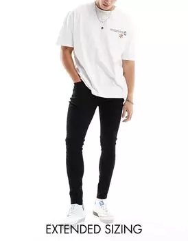 Черные эластичные джинсы ASOS DESIGN