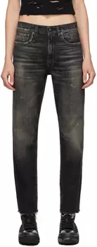 Черные эластичные джинсы-бойфренды R13