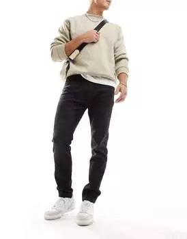 Черные эластичные джинсы прямого кроя DTT Don't Think Twice