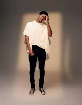 Черные эластичные джинсы скинни Topman