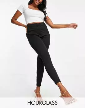 Черные эластичные леггинсы с понте ASOS DESIGN Hourglass