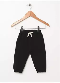 Черные эластичные однотонные спортивные штаны для маленьких девочек 22FWG-49 Mammaramma, черный
