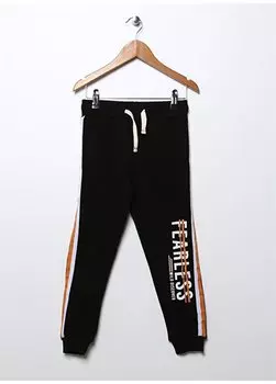 Черные эластичные спортивные штаны с принтом для мальчиков FEARS BOY Limon, черный