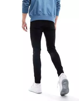 Черные эластичные суперскинни джинсы DTT Don't Think Twice