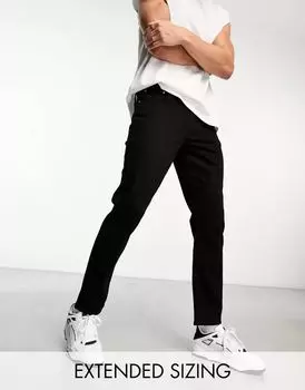 Черные эластичные узкие джинсы ASOS