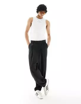 Черные элегантные брюки-баллоны ASOS DESIGN