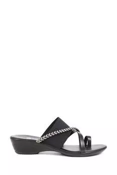 Черные элегантные шлепанцы Pavers, черный