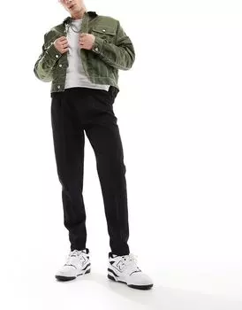 Черные элегантные зауженные брюки ASOS