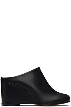 Черные анатомические тапочки-мюли MM6 Maison Margiela