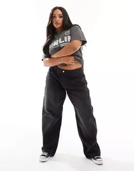 Черные антифитовые джинсы COLLUSION X014 Plus