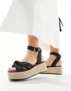 Черные эспадрильи из двух частей River Island