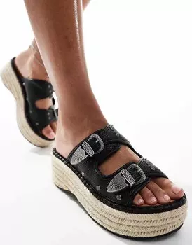 Черные эспадрильи River Island – в стиле вестерн