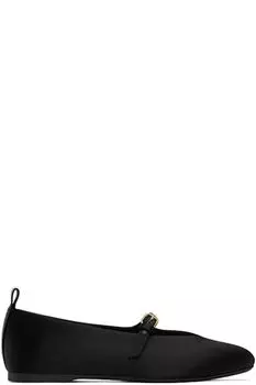 Черные атласные балетки JW Anderson