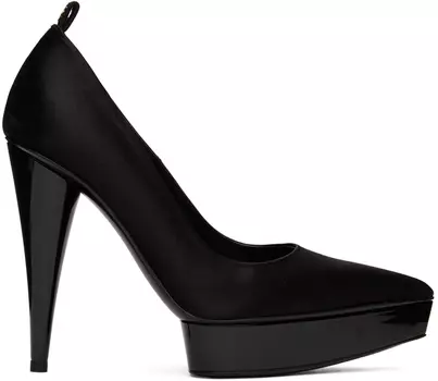 Черные атласные туфли на каблуках TOM FORD
