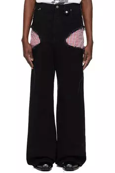 Черные ажурные джинсы EGONlab