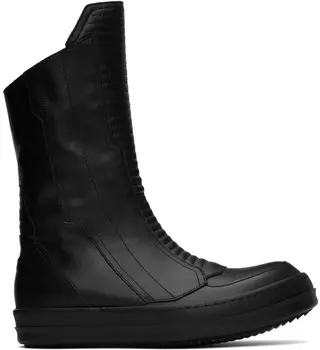 Черные байкерские кроссовки Rick Owens