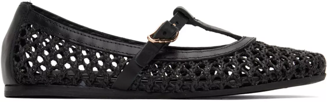 Черные балетки Aerati Ancient Greek Sandals