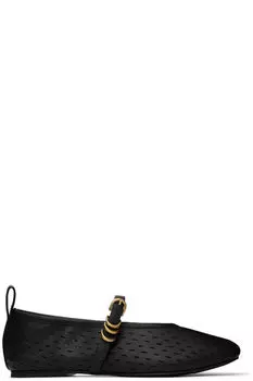 Черные балетки Мэри Джейн из перфорированной кожи Spire rag & bone