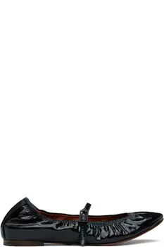 Черные балетки Mary Jane из глянцевой кожи Lanvin