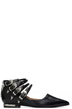 Черные балетки Polido с несколькими ремешками Toga Pulla