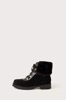 Черные бархатные байкеры Velma Monsoon, черный