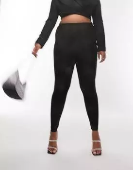 Черные базовые леггинсы до щиколотки Topshop Curve