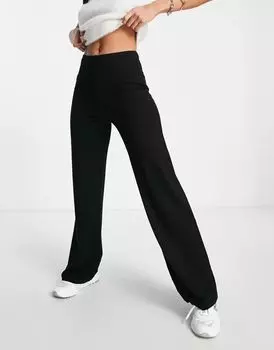 Черные базовые широкие брюки ASOS