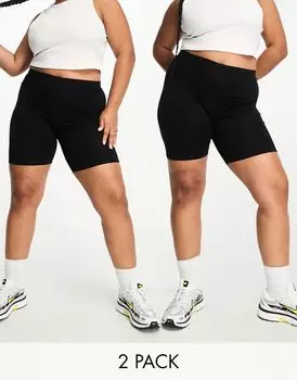 Черные базовые шорты-леггинсы ASOS DESIGN Curve 2