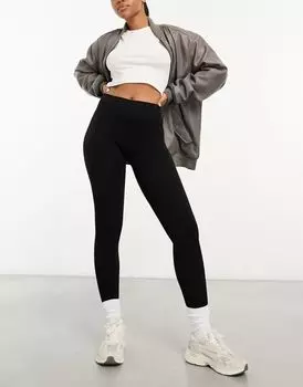 Черные бесшовные леггинсы New Look
