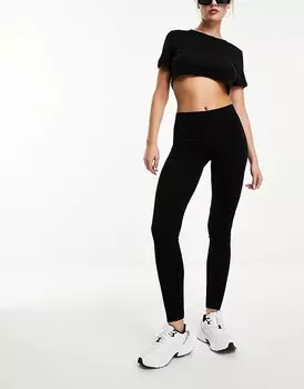 Черные бесшовные леггинсы Vero Moda, черный