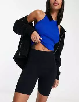 Черные бесшовные леггинсы в рубчик с бесшовной скульптурой ASOS DESIGN
