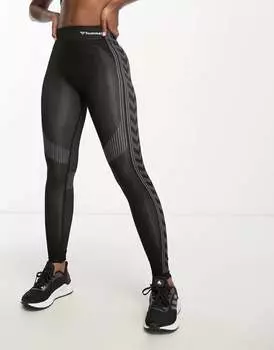 Черные бесшовные моделирующие леггинсы Hummel