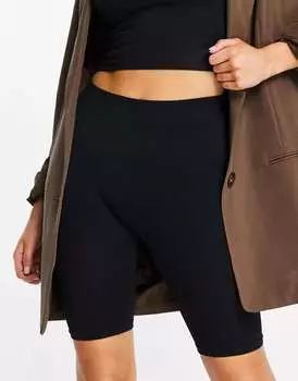Черные бесшовные шорты-леггинсы Vero Moda Aware