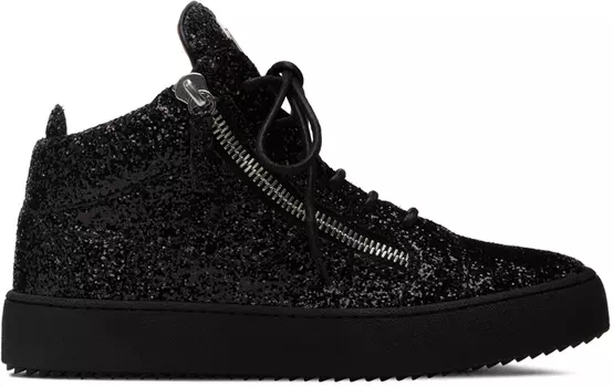 Черные блестящие кроссовки Kriss Giuseppe Zanotti
