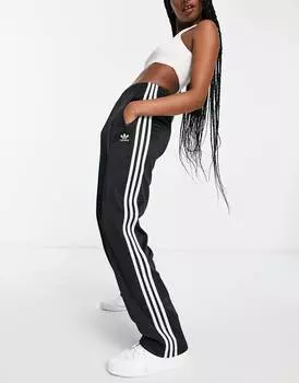 Черные блестящие спортивные брюки adidas Originals