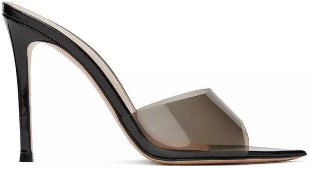 Черные босоножки на каблуке Elle 85 Gianvito Rossi