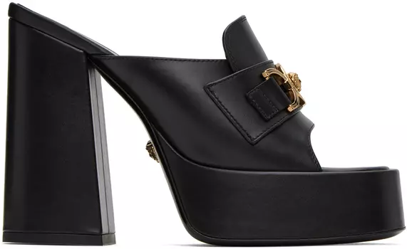 Черные босоножки на каблуке Medusa 95 Versace