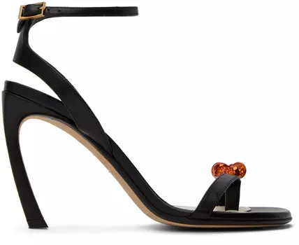 Черные босоножки на каблуке Melodie Lanvin