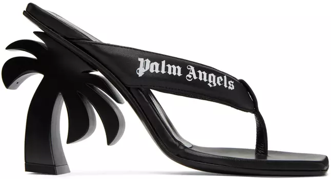 Черные босоножки на каблуке Palm Beach Palm Angels