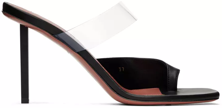 Черные босоножки на каблуке Palomita Amina Muaddi