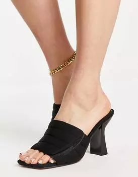 Черные босоножки на каблуке с подкладкой Topshop Ross